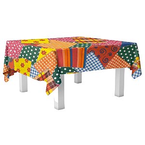 Toalha de Mesa em TNT - 1,40x2,20cm - Retalho Junino - 1 unidade - Best Fest - Rizzo