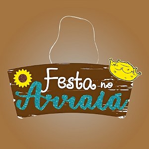 Placa Decorativa em MDF - Festa no Arraiá - 30x11,5cm - 1 unidade - Grintoy - Rizzo