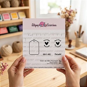 Cartela de Carimbos Mini - Um Mimo Para Você! - 1 unidade - Rizzo