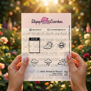 Cartela de Carimbos Mini - Previsão do Tempo 2 - 1 unidade - Rizzo