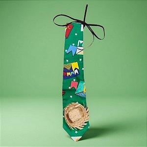 Gravata de Festa Junina - Verde Balões - 30cm - 1 unidade - Rizzo
