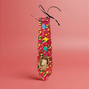 Gravata de Festa Junina - Vermelho Arraiá - 30cm - 1 unidade - Rizzo