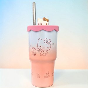 Copo Térmico Topper - Hello Kitty - 600ml - 1 unidade - Zonacriativa - Rizzo