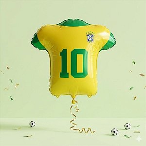 Balão de Festa Microfoil - Camisa do Brasil - 58cm - 1 unidade - Rizzo