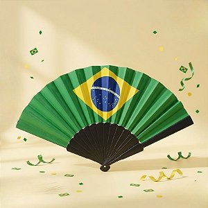 Leque - Estampa do Brasil - 22,5cm - 12 unidades - Rizzo