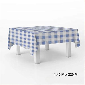 Toalha de Mesa em TNT - 140 x 220 cm - Xadrez Azul Escuro - 1 unidade - Best Fest - Rizzo