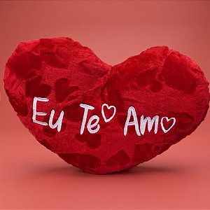 Coração de Pelúcia Eu Te Amo - Modelo 4 - 38x30x10cm - 1 unidade - Rizzo