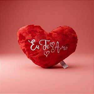 Coração de Pelúcia Eu Te Amo - Modelo 1 - 38x30x10cm - 1 unidade - Rizzo