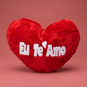 Coração de Pelúcia Eu Te Amo - Modelo 6 - 32x25x7cm - 1 unidade - Rizzo