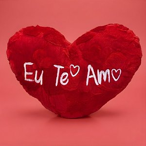 Coração de Pelúcia Eu Te Amo - Modelo 1 - 32x25x7cm - 1 unidade - Rizzo