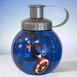 Garrafa Squeeze Bola Capitão América - Vingadores - 250ml - 1 unidade - Disney Original - Rizzo