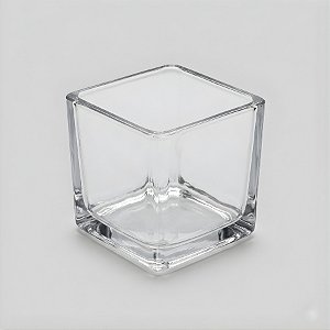 Pote de Vidro Quadrado para Vela - 7x7cm - 1 unidade - Rizzo