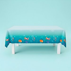Toalha de Mesa de Papel - Fundo do Mar - 220x120cm - 1 unidade - Regina - Rizzo