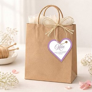 Tag Coração Com Sisal Mãe Amor- Ref.2524 - 5,5cm - 10 unidades - Stickr - Rizzo