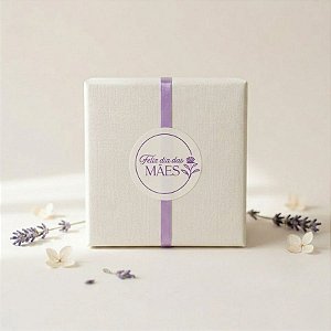 Adesivo Redondo Transparente Feliz Dia Das Mães -  Ref.2520 -  Hot Stamping - 4cm - 20 unidades - Stickr - Rizzo