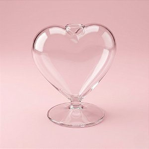 Mini Vaso de Vidro - Coração - 11,5x10cm - 1 unidade - Rizzo - Rizzo