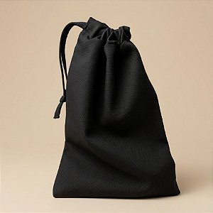 Saco de Algodão Preto - nº02 - 13x20cm - 5 unidades - Rizzo
