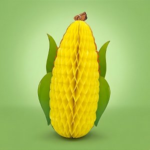 Enfeite Decorativo de Papel Seda - Milho Verde - 32x18,5cm - 1 unidade - Rizzo