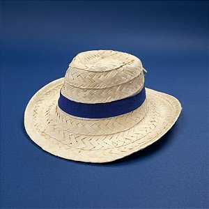 Chapéu de Palha Infantil - Fita Azul - 31x30x10,5cm - 1 unidade - Rizzo