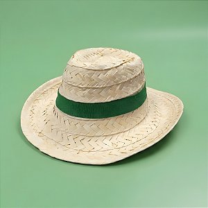 Chapéu de Palha Infantil - Fita Verde - 31x30x10,5cm - 1 unidade - Rizzo
