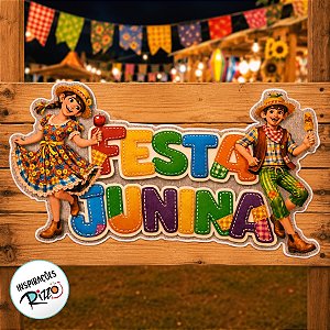 Placa De Sinalização em Papel para Festa Junina -  Festa Junina - 50cm - 1 unidade - Festa Maluca - Rizzo