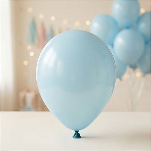Balão de Festa Latéx Cristal Pastel - Azul Caribe (438)  - 50 unidades - Sempertex - Rizzo