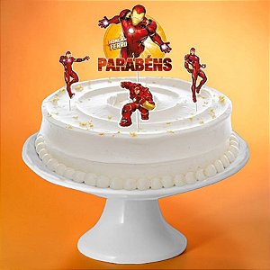 Topo de Bolo - Homem de Ferro - Disney Original - 4 unidades - Regina - Rizzo