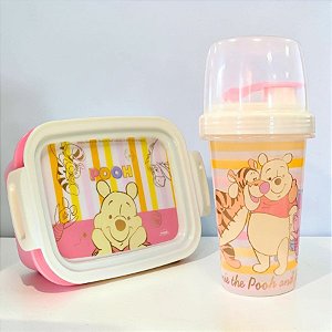 Conjunto Mini Shakeira e Marmita Hermética - Ursinho Pooh - 1 unidade - Disney Original - Rizzo