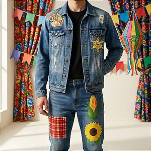 Adesivo Remendo de Festa Junina - Modelo 3 - 10cm - 5 unidades - Rizzo