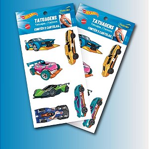 Tatuagem Temporária para Pele - Hot Wheels - 12 unidades - FestColor - Rizzo