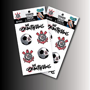 Tatuagem Temporária para Pele - Corinthians - 12 unidades - FestColor - Rizzo
