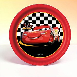 Prato de Papel Redondo - Carros - 18cm - Disney Original - 8 unidades - FestColor - Rizzo