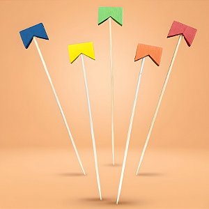 Pick Decorativo para Doces - Bandeirola Festa Junina - 12x2cm - 1 unidade - Rizzo