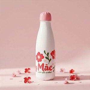 Garrafa Squeeze Pet Paris - Amor Que Acolhe - Branco - 600mL  - 1 unidade - Rizzo