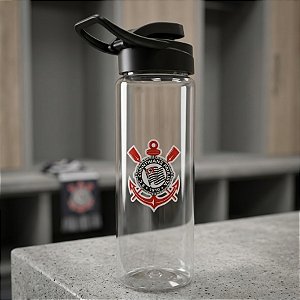 Garrafa Squeeze Transparente - Corinthians Oficial - 750ml - 1 unidade - Rizzo
