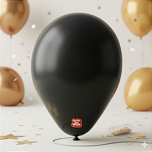 Balão de Festa 6,5" Basic - Preto  - 30 unidades - São Roque - Rizzo