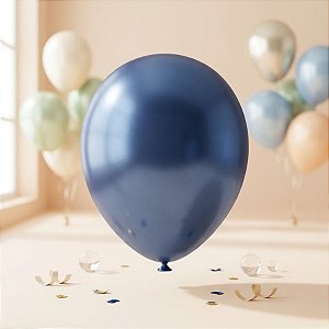 Balão de Festa Metallic - Azul Safira - 1 unidade - São Roque - Rizzo