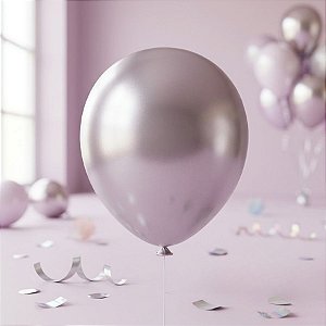 Balão de Festa Metallic - Lilás Soft - 1 unidade - São Roque - Rizzo