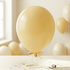 Balão de Festa Latéx Liso - Cappuccino - 1 unidade - São Roque - Rizzo