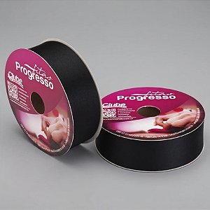 Fita de Cetim 38mm x 50m - Preto - CF009 Cor 219 - Rolo 50m - 1 unidade - Progresso - Rizzo
