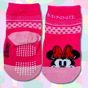 Meia Infantil Antiderrapante - Minnie Mouse - Mod. 2 - 2 a 4 Anos - 1 unidade - Disney Original - Rizzo