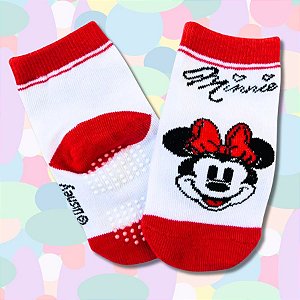 Meia Infantil Antiderrapante - Minnie Mouse - Mod. 1 - 2 a 4 Anos - 1 unidade - Disney Original - Rizzo