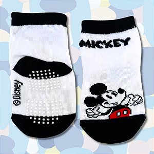 Meia Infantil Antiderrapante - Mickey Mouse - Mod. 2 - 2 a 4 Anos - 1 unidade - Disney Original - Rizzo