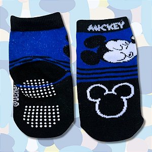 Meia Infantil Antiderrapante - Mickey Mouse - Mod. 1 - 0 a 12 Meses - 1 unidade - Disney Original - Rizzo
