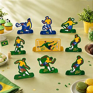 Decoração de Mesa - Copa 2026 Vai Brasil - 30x18cm - 8 unidades - Festcolor - Rizzo