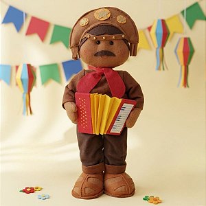 Boneco em Feltro - Músico Manoel - 40cm - 1 unidade - Cromus - Rizzo