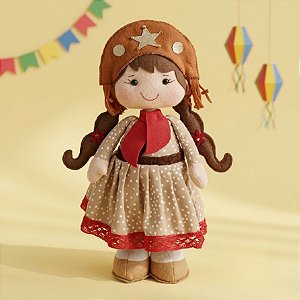 Boneca em Feltro - Maria Bonita - 40cm - 1 unidade - Cromus - Rizzo
