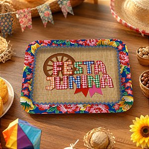 Bandeja Laminada de Festa Junina - Xodó - 40x35cm - 1 unidade - Cromus - Rizzo