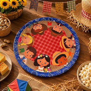 Bandeja Laminada de Festa Junina - Passeio na Roça - 32,5cm - 1 unidade - Cromus - Rizzo