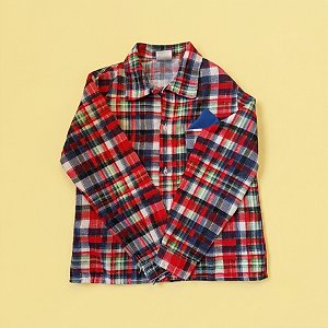 Camisa Xadrez com Lenço para Festa Junina  - Tamanho 8 - 1 unidade - Rizzo